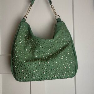 Green Studded Women's Bag